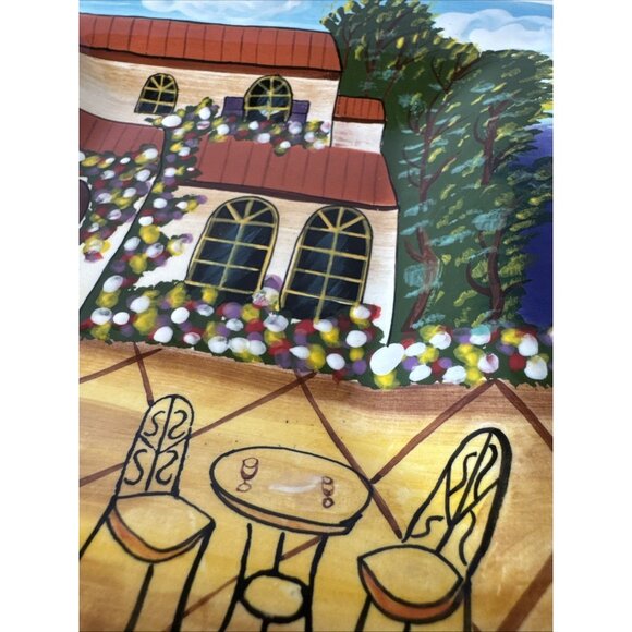 Mark Paul Hand Painted Signed Tuscany Bay Collection 7” Inch Ceramic Plate - Picture 8 of 10